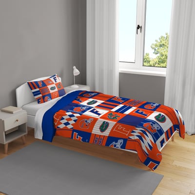 Florida Gators Pegasus Patchwork Plaid Two-Piece Twin/Twin XL Bed in a Bag Set
