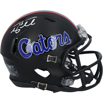Tim Tebow Florida Gators Autographed Fanatics Authentic Riddell Black Speed Mini Helmet