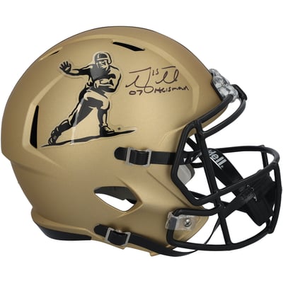 Tim Tebow Florida Gators Autographed Fanatics Authentic Riddell Heisman Gold Speed Replica Helmet with "07 Heisman" Inscription