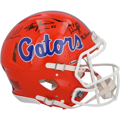 Tim Tebow, Steve Spurrier & Danny Wuerffel Florida Gators Autographed Fanatics Authentic Riddell Speed Authentic Helmet with Multiple Inscriptions