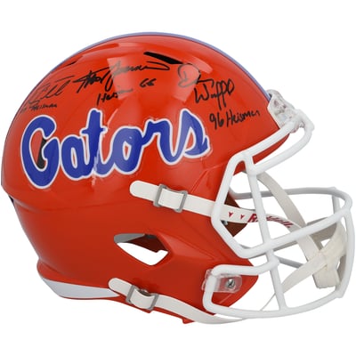 Tim Tebow, Steve Spurrier & Danny Wuerffel Florida Gators Autographed Fanatics Authentic Riddell Speed Replica Helmet with Multiple Inscriptions