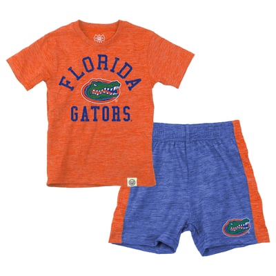  Florida Gators Wes & Willy Toddler Cloudy Yarn T-Shirt and Shorts Set - Orange