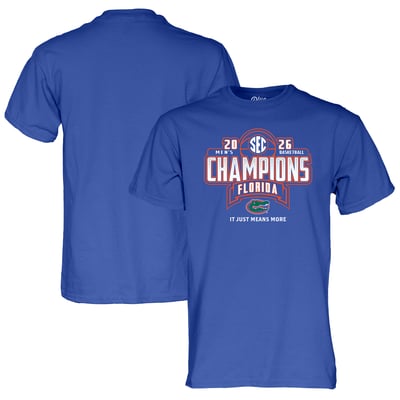 Florida Gators Blue 84 Unisex 2026 SEC Men's Basketball Regular Season Champions Locker Room T-Shirt - Royal