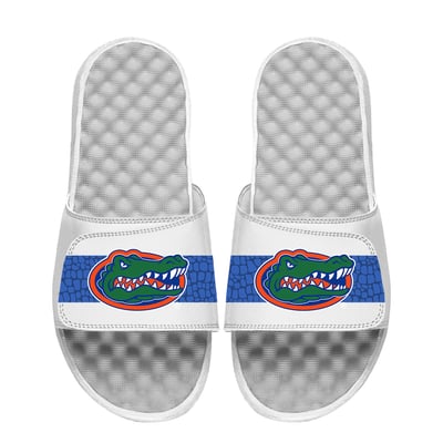 Florida Gators ISlide Unisex Stripe Slide Sandals - White