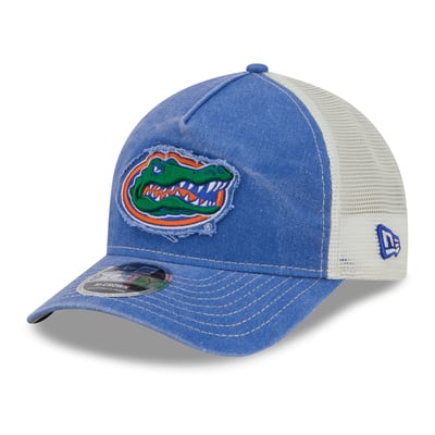 Florida Gators New Era Unisex Faded A-Frame 9FORTY Adjustable Trucker Hat - Royal