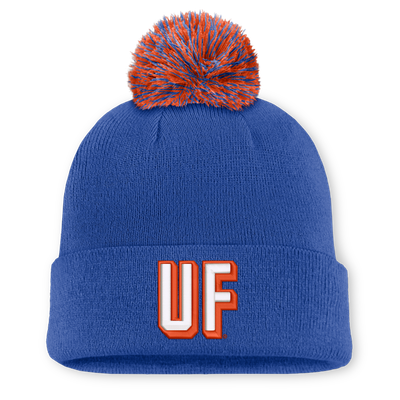 Florida Gators Nike Unisex Letter Mascot Knit Hat with Pom - Royal