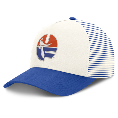  Florida Gators Nike Unisex Vault Striped A-Frame Rise Adjustable Hat - White/Royal