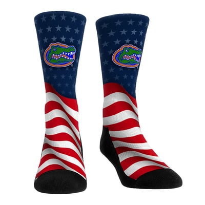  Florida Gators Rock Em Unisex Patriotic Flag Crew Socks - Blue