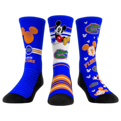  Florida Gators Rock Em Unisex Disney Three-Pack Crew Socks - 