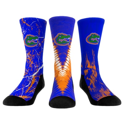  Florida Gators Rock Em Unisex Three-Pack Crew Socks Set - 