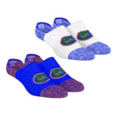 Florida Gators Rock Em Unisex Two-Pack Marl No-Show Socks