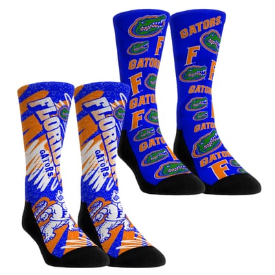 Florida Gators Rock Em Unisex Two-Piece Team Blast Crew Socks Set