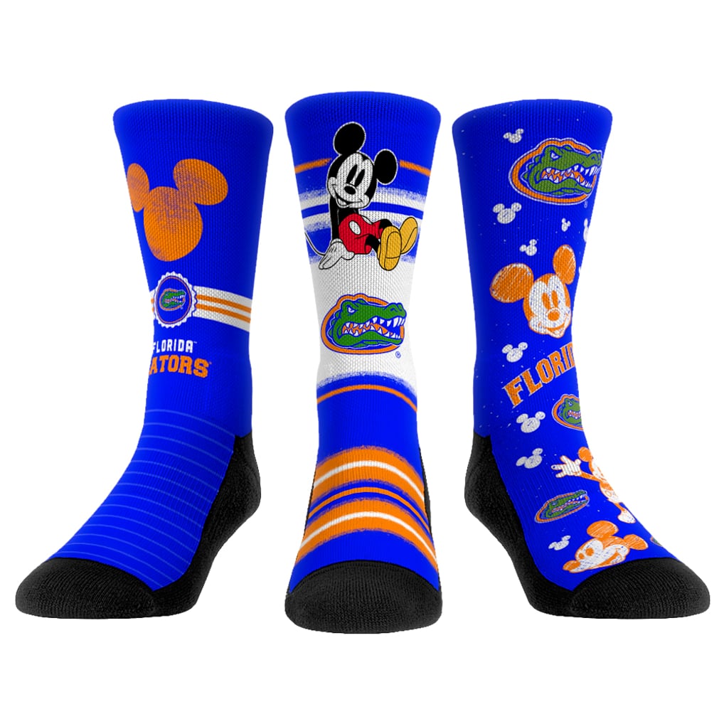 Florida Gators Rock Em Socks Unisex Disney Three-Pack Crew Socks