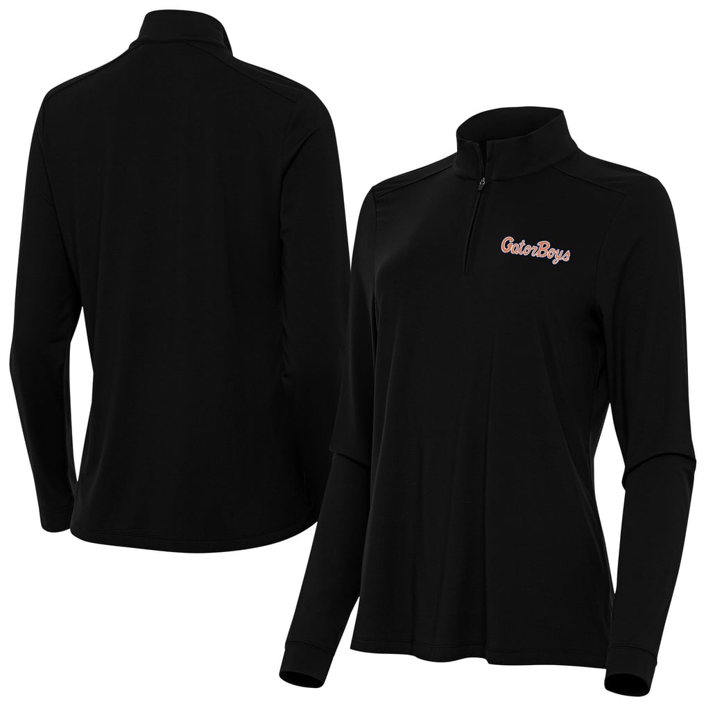  Florida Gators Antigua Women's GatorBoys Intent Quarter-Zip Pullover - Black