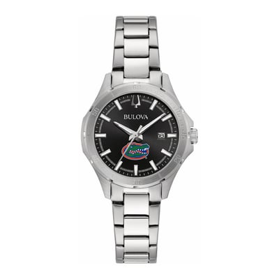 Florida Gators Bulova Women's Stainless Steel Sport Classic Watch - Black