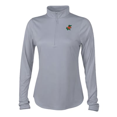 Florida Gators Columbia Women's Fairway Breeze Quarter-Zip Pullover - Gray