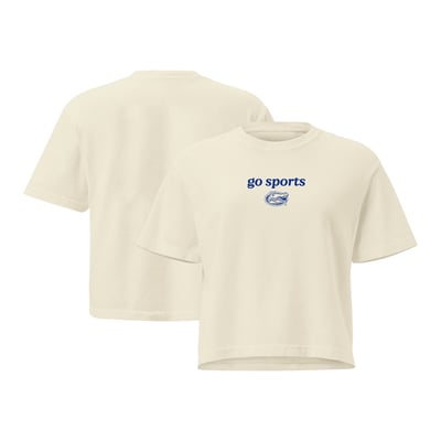 Florida Gators Comfort Colors Women's Go Sports Cropped T-Shirt - Cream