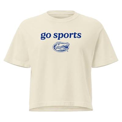 Florida Gators Comfort Colors Women's Go Sports Cropped T-Shirt - Cream