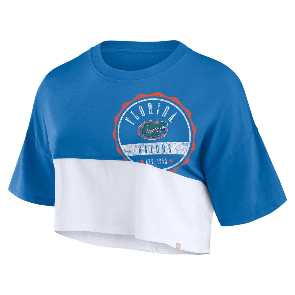 Fanatics Florida Gators Womens's Royal/White Oversized Badge Colorblock ...