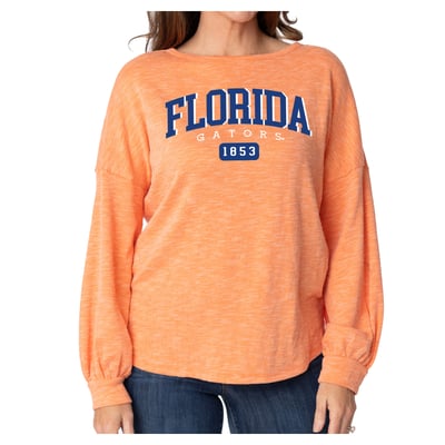 Florida Gators Flying Colors Apparel Women's Josie Balloon Sleeve Long Sleeve Tunic T-Shirt - Orange
