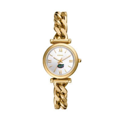 Florida Gators Fossil Women's Carlie Gold-Tone Stainless Steel Watch