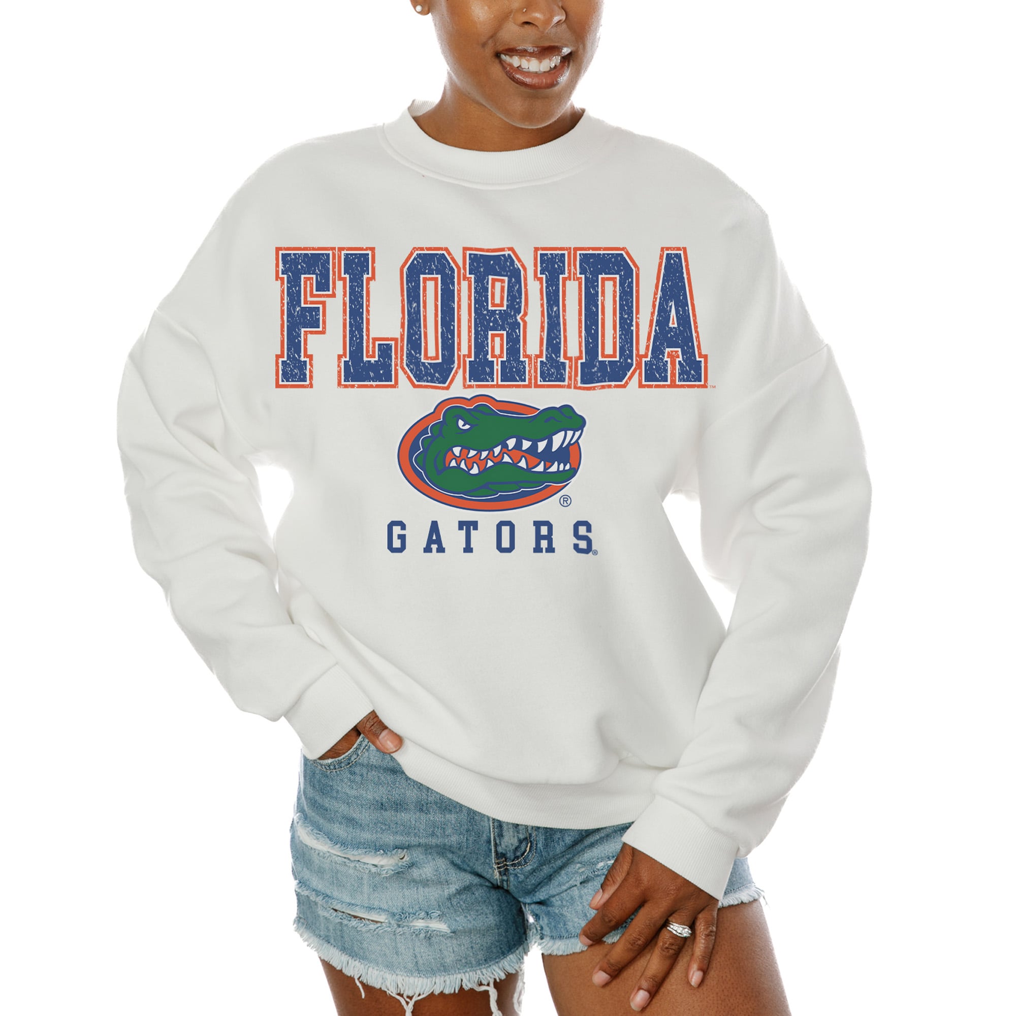 Florida Gators Gameday Couture Women's Freestyle Fleece Pullover Sweatshirt - White