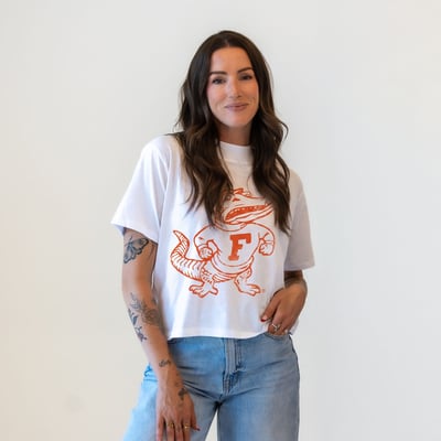  Florida Gators Gameday Social Women's Vault Mascot T-Shirt - White