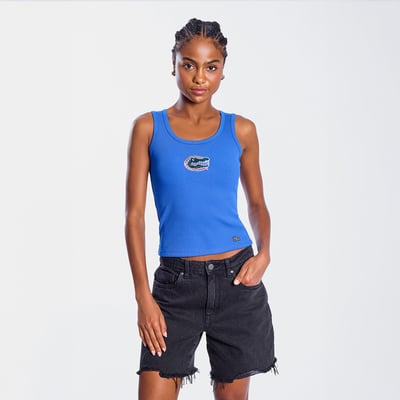  Florida Gators Hype and Vice Women's Primary Logo Ribbed Tank Top - Royal