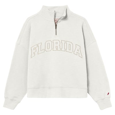 Florida Gators League Collegiate Wear Women's Diana Quarter-Zip Pullover - Oatmeal