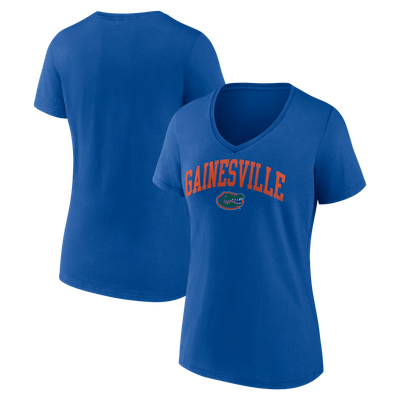 Florida Gators Logo Athletic Women's Team V-Neck T-Shirt - Royal
