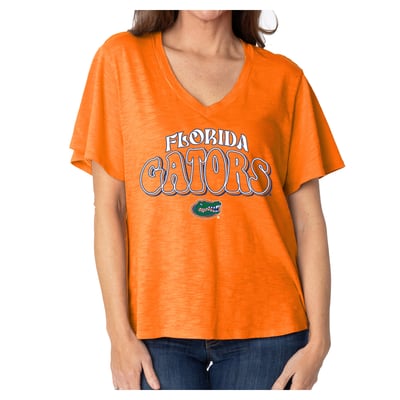  Florida Gators Women's Fawn Flutter Sleeve T-Shirt - Orange