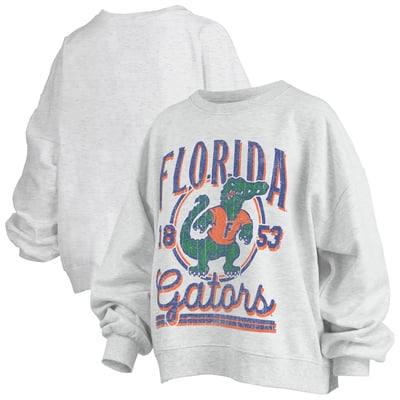 Florida Gators Pressbox Women's Oversized Bravo Melange Janise Sweatshirt - Heather Gray