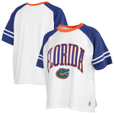  Florida Gators Pressbox Women's Sky Colorblock Slub T-Shirt - White