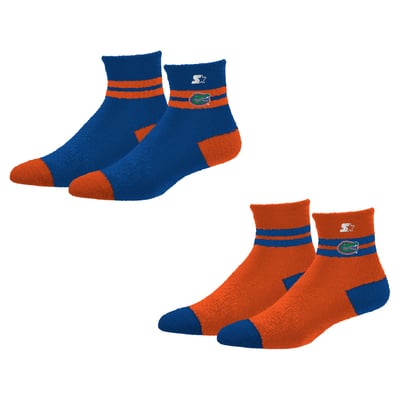 Florida Gators Starter Women's Cozy Cuff Stripes Quarter-Length Plush Socks
