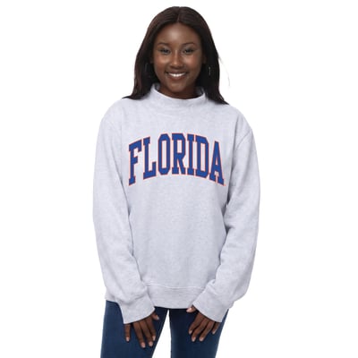 Florida Gators ZooZatz Women's Team Arch Mock Neck Sweatshirt - Gray