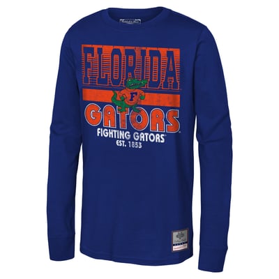 Florida Gators Mitchell & Ness Youth Retro Big Game Long Sleeve T-Shirt - Royal
