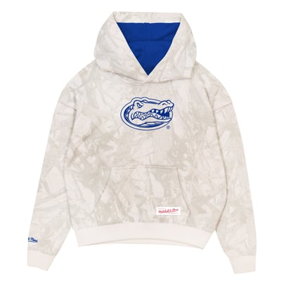  Florida Gators Mitchell & Ness Youth Ghosted Fleece Hoodie - White