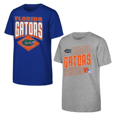 Florida Gators Outerstuff Youth Trench Kings 2-Pack T-Shirt Set - Royal/Gray