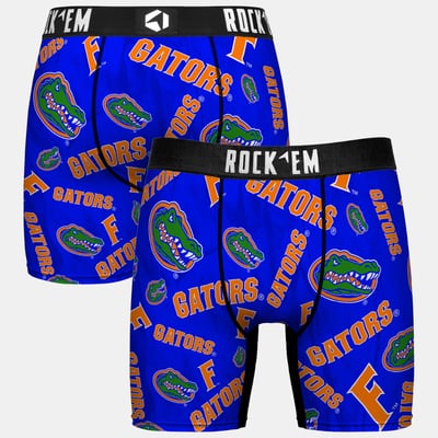  Florida Gators Rock Em Youth All Over Logo Boxer Briefs - Royal