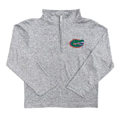  Florida Gators Vive La Fete Youth Team Logo Quarter-Zip Sweatshirt - Heather Gray