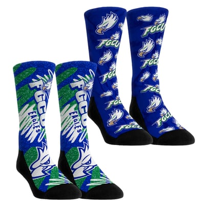Florida Gulf Coast Eagles Rock Em Unisex Two-Piece Team Blast Crew Socks Set