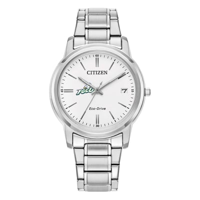  Florida Gulf Coast Eagles Citizen Watch Women's Eco-Drive White Dial Stainless Steel Watch - Silver