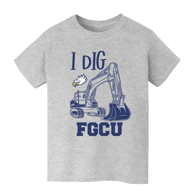 Florida Gulf Coast Eagles Vive La Fete Youth Excavator T-Shirt - Gray