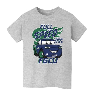  Florida Gulf Coast Eagles Vive La Fete Youth Full Speed T-Shirt - Gray