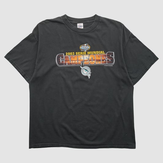 Florida Marlins Delta 2003 T-shirt - Black - 2XL by Fanatics Real Vintage