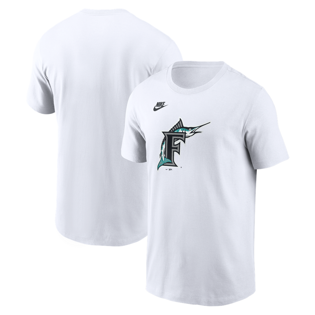 Florida Marlins Nike Cooperstown Collection Logo T-Shirt - White