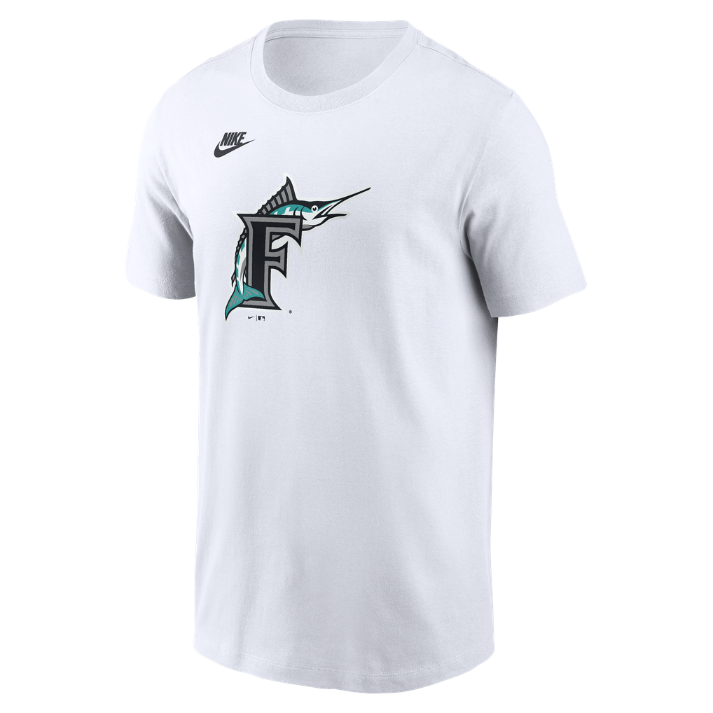 Florida Marlins Nike Cooperstown Collection Logo T-Shirt - White