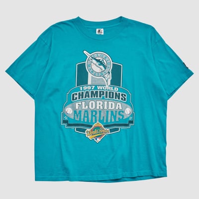 World Series Starter 1997 T-shirt - Teal - XL by Fanatics Real Vintage