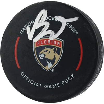 Brady Tkachuk Florida Panthers Autographed Fanatics Authentic Official Game Puck