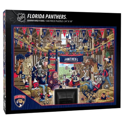 Florida Panthers Fanpoint 18" x 24" Barnyard Fans 500-Piece Puzzle